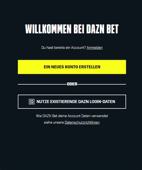 dazn bet registrierung